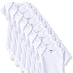 8 White Gerber Onesies